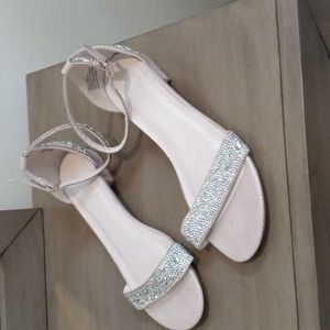 Sequin pink sandals